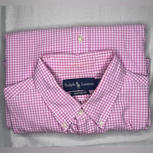 Ralph Lauren Pink Gingham Button Down Shirt - Picture 7 of 7